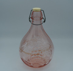 Vintage CASADIS MILANO 10&Prime;×7&Prime; JUS DE FRUIT Pink Decanter Jug 2 Liters