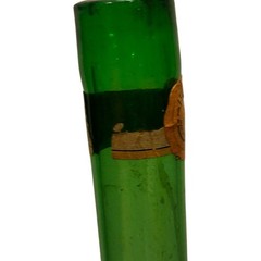 Vtg Italian Green Glass 45.5” Tall Chianti Wine Bottle Decanter MCM W/ Stickers