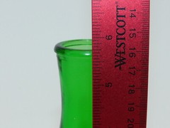Vintage M LAMONT VINEYARDS 2/5 Pint Green Glass Empty Wine Cruets Bottles.