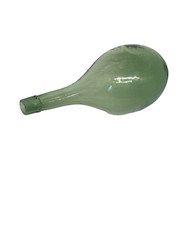 Vintage Hand Blown Round Bottom Green Glass Wine Bottle 10&Prime;