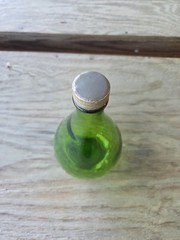 Gallo Half Gallon Flavor -Guard Green Glass Bottle Embossed Grapes & Vines VTG