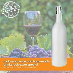 FastRack – 750 ml Frosted Wine Bottles (Pack of 12), W5 750 ml Bordeaux Glass