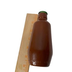 Vintage J.M. DA Fonseca Portugal Brown Painted 6&Prime; Glass Bottle empty