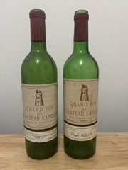 (2) EMPTY Chateau Latour Pauillac Bordeaux Bottles 1970 & 1975