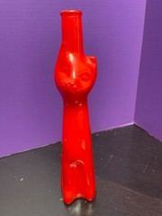 Happy Cat Red Cat-Shaped Empty Wine Bottle 2016 German Riesling