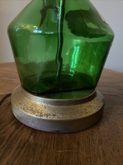 Vintage Handmade Wine Bottle Electric Table Lamp Charles Fournier 1/2 Gallon