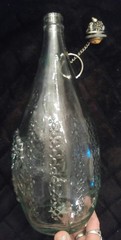 Vintage Beautiful Grape and Wine Decanter with Iron Cork