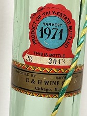 ⭐ Vtg 1971 Chianti Italian Green Glass 47” Wine Bottle Decanter Mid Century ⭐