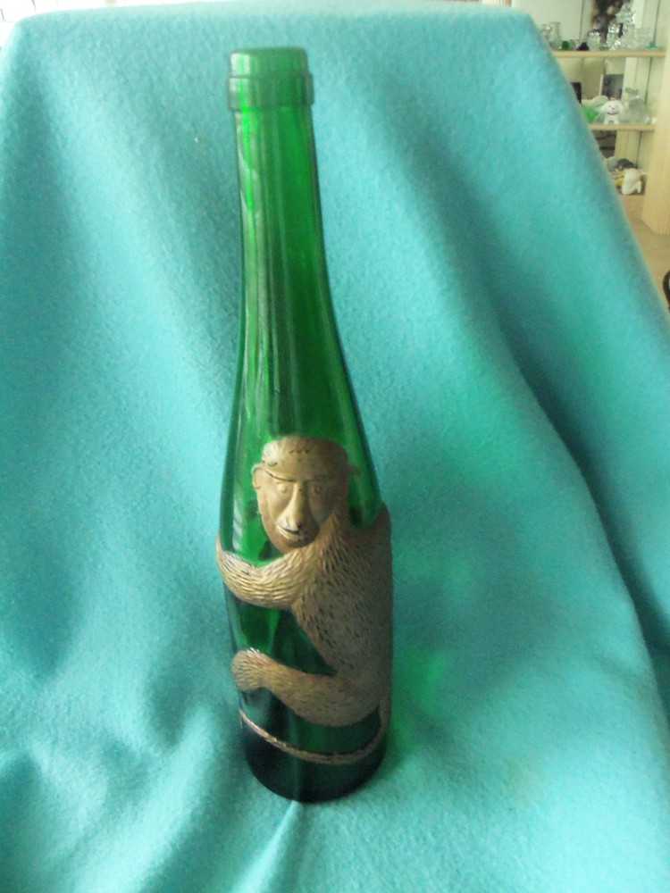 GERMAN MONKEY WINE BOTTLE 13 1/4 INCHES TALL