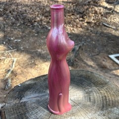 VTG Mosel Riesling happy cat wine bottle Pink blush Circa 2007