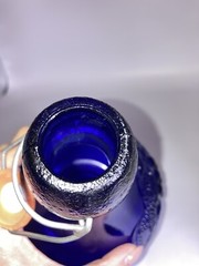 Casadis Milano Cobalt Glass Wine Bottle Jug Jus De Fruits No Chips