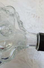 Vintage Grapes Bunch Glass Bottle Made in France *Empty* Original Twist Lid