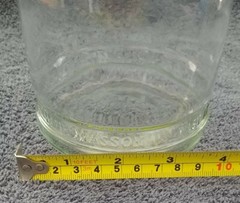 Vintage Paul Masson Glass Wine Carafe 10 3/4 » tall – Name at bottom