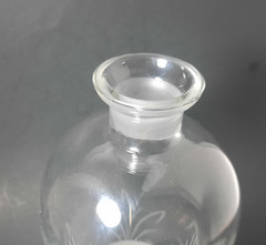 Vintage Etched Crystal Glass Bottle Wine Decamter