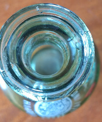 Vintage Greek « Ellas » 1971 Green Demijohn/Glass Bottle w/ Greek Antiquity Images