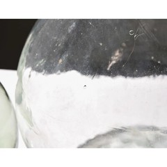 2 French Demijohn Glass Bottles Vintage-Style Decorative Jars for Wine & Liquor