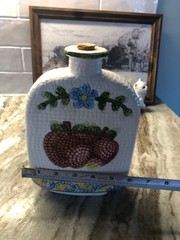 Jay Import Company Wine Bottle with Cork & Fruit Designs-Made in China