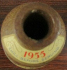 Lawson&rsquo;s Crystal Rose Wine Bottle, EMPTY, 1955, From Portugal, No Cork
