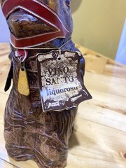 VINTAGE VETROPELLE LEATHER WRAPPED ELEPHANT WINE BOTTLE ITALY With Labels