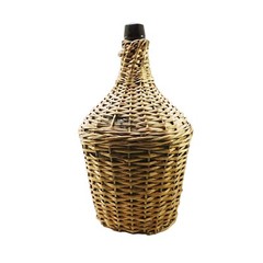 Antique Demijohn Wine Jug Green Glass 15&Prime;