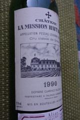 1990 Chateau La Mission Haut Brion empty bottle / Red Bordeaux France
