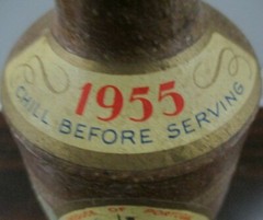 Lawson&rsquo;s Crystal Rose Wine Bottle, EMPTY, 1955, From Portugal, No Cork