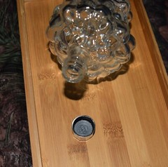 Vintage Japan Grape Cluster shaped Glass Bottle 6.5&Prime;