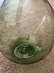 🇺🇸Demijohn 56 Wine Carboy Huge Green Glass Bottle 25.5&Prime; Tall 17.5&Prime; Wide🇺🇸