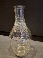 1933 Owens-Illinois Glass Company Liquor Wine Decanter Embossed Grapes Leaf VTG