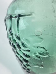 Vtg Cantine Vaselli Orvieto Clear Blue Green Wine Bottle 6&Prime; tall Orvieto
