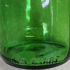 Vintage 4/5 Quart Green Wine Bottle 12&Prime; Tall 73 Marked