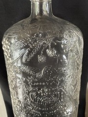 GARRETT’S American Wines Vintage Embossed Clear Glass Bottle 4/5 Quart