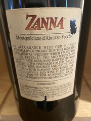 RARE Empty 3 Liter Bottle Of Zanna Illuminatti Montepulciano 1993