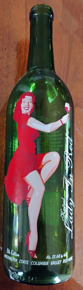 Kestrel – Lady in Red Wine Bottle (Empty) 5th Edition. Great Cond!