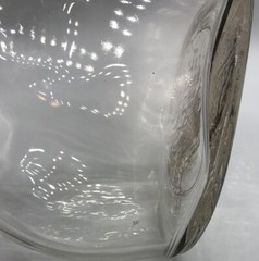 Vintage Handblown Oregon Glass Kidney Form Bottle Liquor 8.5” x 6” x 3”