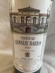1985 Chateau Leoville Barton (empty) Saint Julien Bordeaux Bottle (WA11)