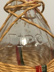 Lot of 3 Vintage Empty Chianti Wine Bottles Woven Straw Covered Fiasco Italy