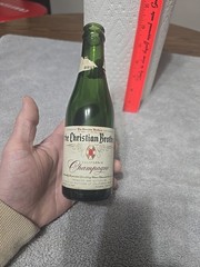 Vintage 1950s Christian Brothers Champagne Brut Green Glass Bottle! Rare To Find