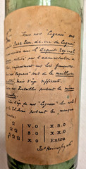 Ja Hennessy Cognac, 2 Star SO, Antique Bottle, France/Germany, Etched Glass Cork