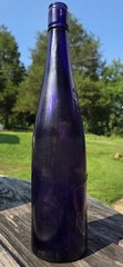 Antique Garrett&rsquo;s Virginia Dare Norfolk VA Irradiated Purple Wine Bottle 12.75&Prime;