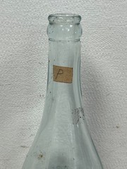 Aqua Glass Tall 24 oz Empty Bottle “Cedar Rapids Bottling” Iowa