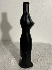 Black Cat Wine Bottle Vase Empty 13 Inches Tall 2011 Mosel Riesling Germany