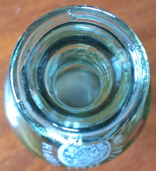 Vintage Greek « Ellas » 1971 Green Demijohn/Glass Bottle w/ Greek Antiquity Images