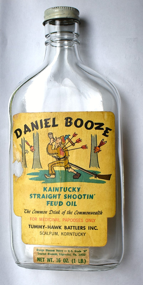 Vintage Orange Blossom Wine Bottle Label & Daniel Booze Kaintucky Feud Oil Label