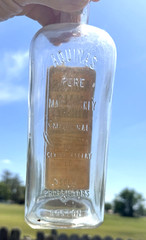 XXX RARE ANTIQUE AQUINAS MALT WHISKEY PAPER LABEL LABEL EMPTY BOTTLE !