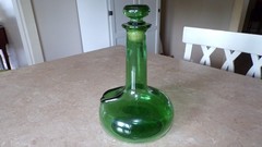 Vintage L.J. McGuinness co. Green wine bottle made in Canada 9&Prime; tall