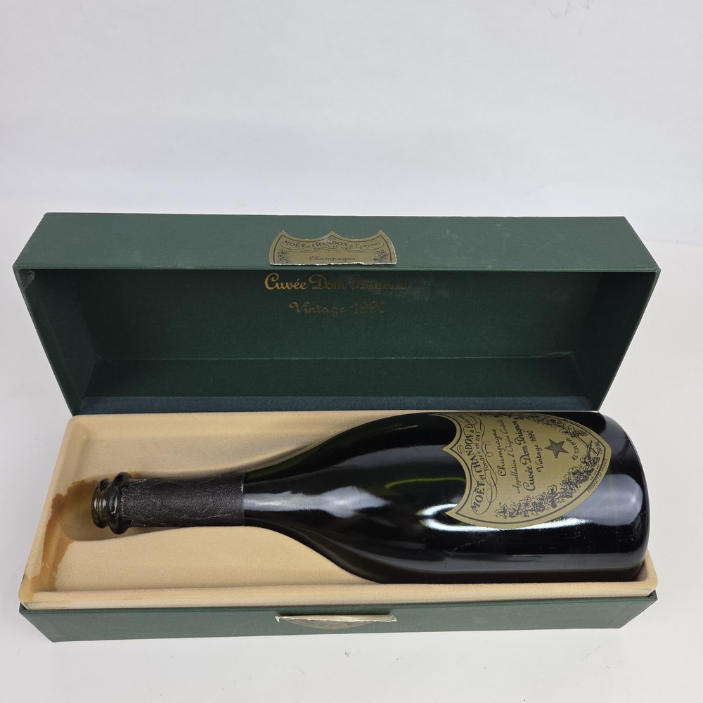 Dom Perignon Vintage 1990 Empty Champagne Bottle with Presentation Box