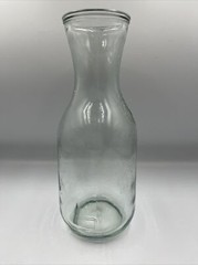 Clear Glass Wine Carafe 10&Prime; Vintage Paul Masson Since 1852, building on front