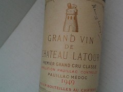 Vtg 1949 Grand Vin De Chateau Latour Empty WINE BOTTLE France