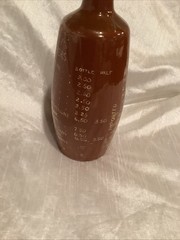 Vintage Brown Wine Bottle ‘The Embers’ With Written Wine List Menu On Bottle